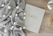 Load image into Gallery viewer, Pom Pom Baby Blanket | Latte