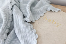 Load image into Gallery viewer, Mini Moss Stitch Blanket | Powder Blue