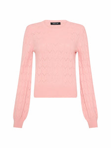 Eyelet Sweater | Powder Pink
