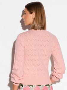 Eyelet Sweater | Powder Pink