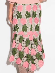 Courtney Skirt | Pink & Emerald