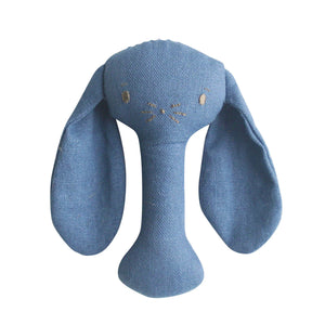 Bobby Bunny Stick Rattle | Chambray Linen