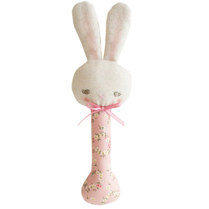 Bunny Stick Rattle Blossom Lily Pink