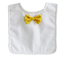 Load image into Gallery viewer, Bow Tie Bib | Navy Pinspot