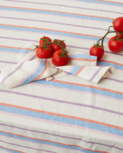 Load image into Gallery viewer, Maldives Stripe Linen Tablecloth