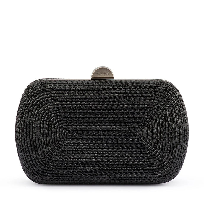 Martina Coiled Rope Clutch | Black