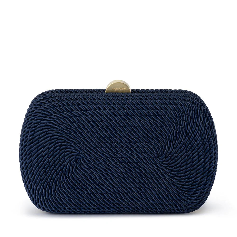 Martina Coiled Rope Clutch | Navy