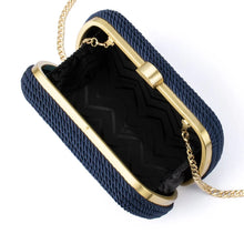 Load image into Gallery viewer, Martina Coiled Rope Clutch | Navy