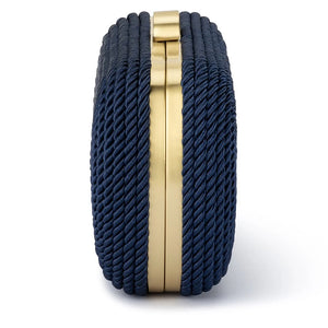 Martina Coiled Rope Clutch | Navy