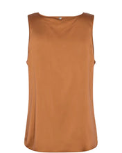 Load image into Gallery viewer, Astrid V-neck Silk Tank Top | Pecan Brown