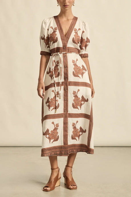 Portrait Dress | Coffee Collage