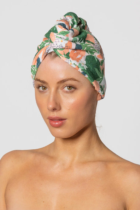 Riva Hair Towel Wrap | Peach Bellini