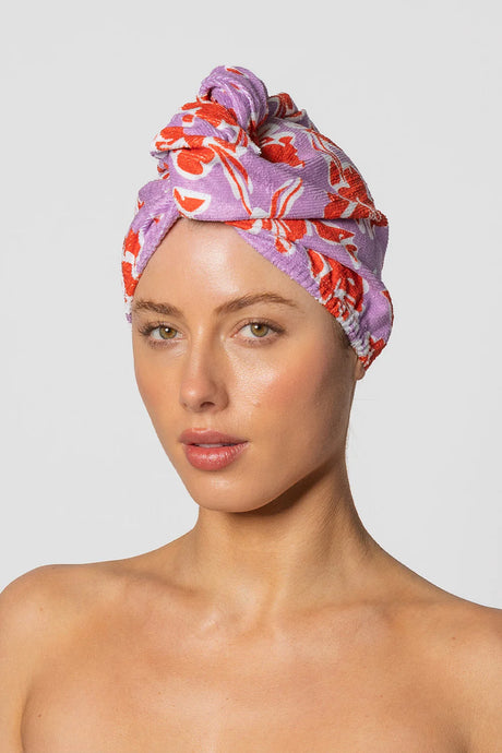 Riva Hair Towel Wrap | Hibiscus