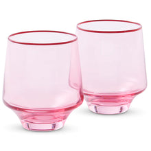 Load image into Gallery viewer, Rose With A Twist Tumbler Glass 2P Set