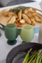 Load image into Gallery viewer, sage + olive | stemm | silicone unbreakable wine glasses