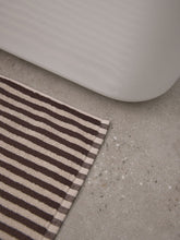 Load image into Gallery viewer, Wide Stripe Cotton Hand Towel | Cocoa/Bone