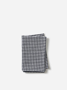 Gingham Washed Cotton Tea Towel | Navy