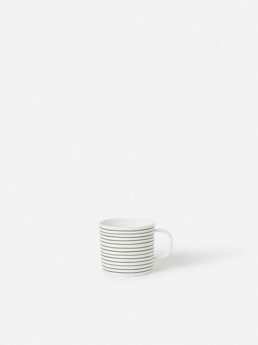 Stripe Coffee Cup S/4 | Olive/White