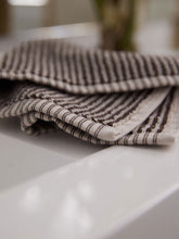 Load image into Gallery viewer, Stripe Cotton Hand Towel | Cocoa/Bone