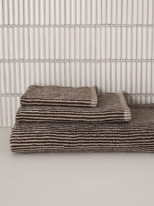 Stripe Cotton Hand Towel | Cocoa/Bone