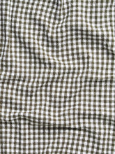 Load image into Gallery viewer, Gingham Washed Cotton Tea Towel | Olive