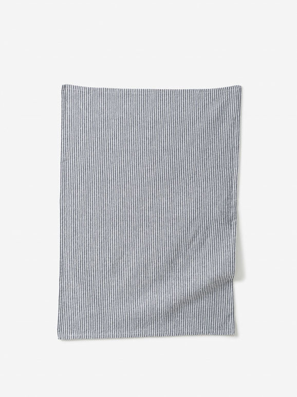 Striped Washed Cotton Tea Towel