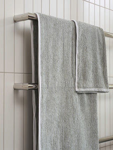 Stripe Cotton Hand Towel | Olive/White