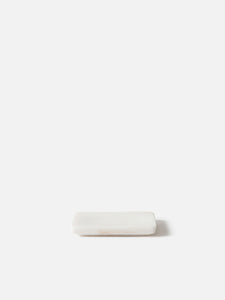 Marble Rectangle Soap Dish | White
