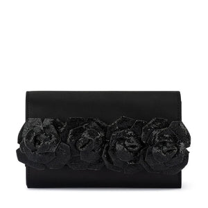 Stella Rosette Clutch | Black