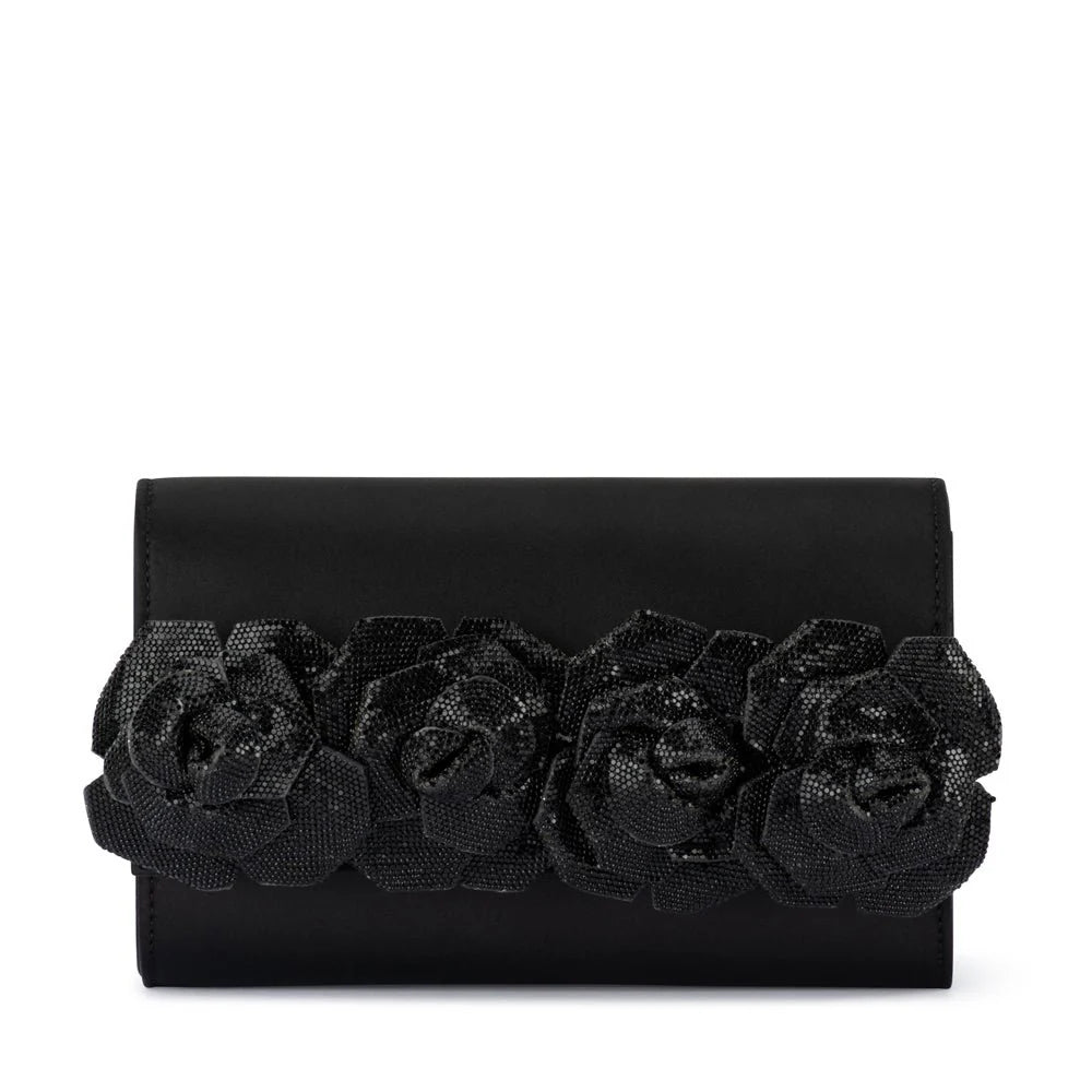 Stella Rosette Clutch | Black