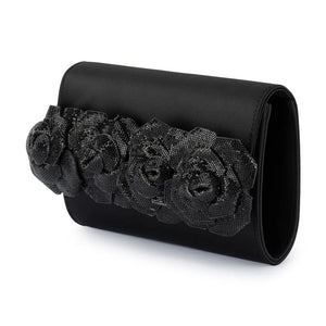 Stella Rosette Clutch | Black