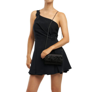 Stella Rosette Clutch | Black
