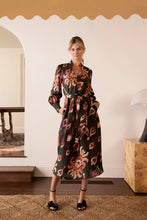 Load image into Gallery viewer, Alisha Ikat Dress | Charcoal