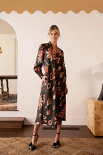 Load image into Gallery viewer, Alisha Ikat Dress | Charcoal