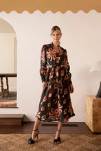 Load image into Gallery viewer, Alisha Ikat Dress | Charcoal