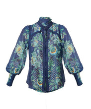 Load image into Gallery viewer, Renata Cotton Silk Blouse | Mariposa Zafiro