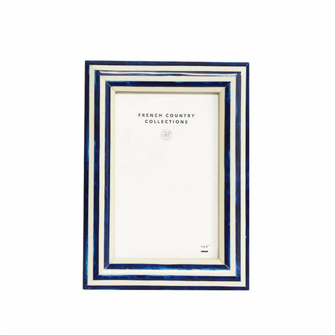 Blue Stripe Photo Frame 4x6