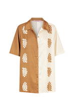 Load image into Gallery viewer, Carmine Relaxed Shirt | Stencil Leaf