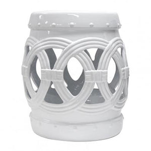 Maynard Ceramic Stool | White 44.5cm