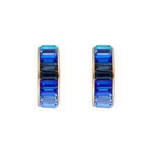 Load image into Gallery viewer, Blue Ombre Midi Hoops