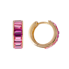 Load image into Gallery viewer, Pink Ombre Midi Hoops