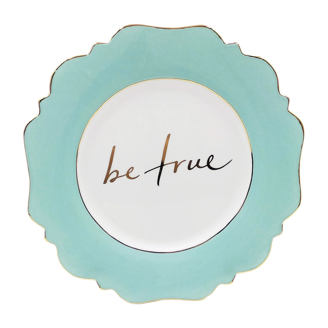 Side Plate Pale Blue 'Be True'