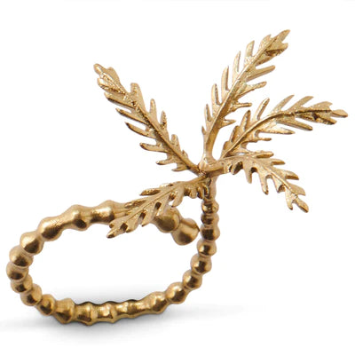 Palm Tree Brass Napkin Rings