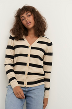 Load image into Gallery viewer, Dela Knit Cardigan l Navy Stripe