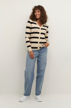 Load image into Gallery viewer, Dela Knit Cardigan l Navy Stripe