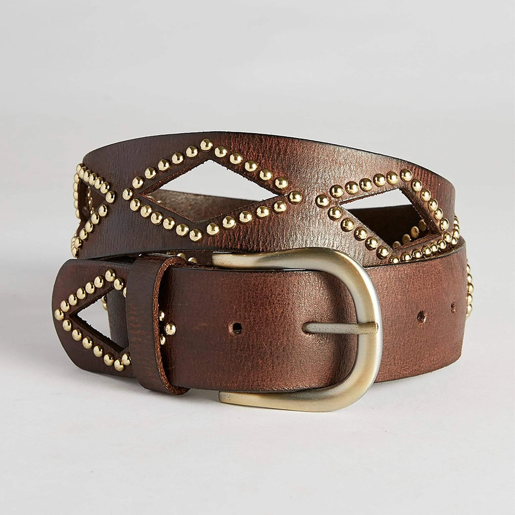Miranda Leather Stud Belt