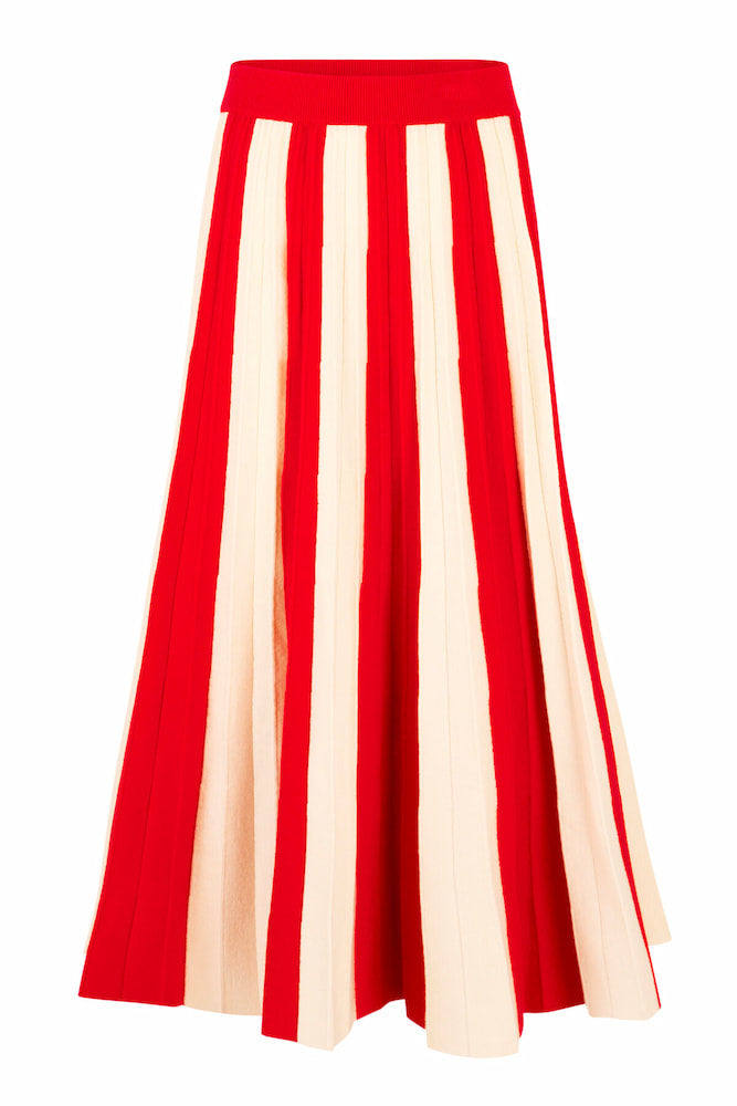 Itty Knitty Commitee Skirt | Red Stripe