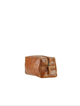 Load image into Gallery viewer, Jimmy Leather Toiletry Bag l Brandy