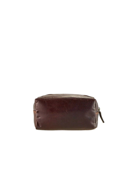 Jimmy Leather Toiletry Bag l Brown