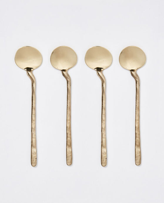 Dante Brass Condiment Spoon - Set of 4